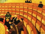 Felix Vallotton The Third Gallery at the Theatre du Chatelet oil on canvas